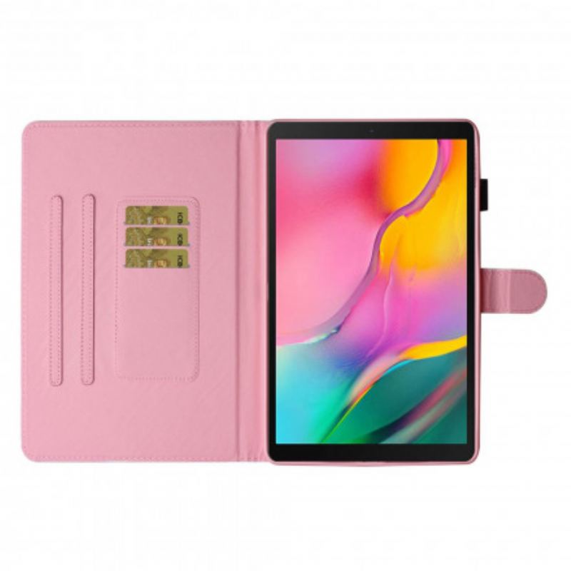 Capa Folio Para Samsung Galaxy Tab A7 (2020) Elefante Apaixonado