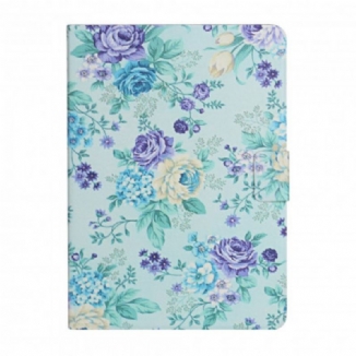 Capa Folio Para Samsung Galaxy Tab A7 (2020) Flores Flores Flores