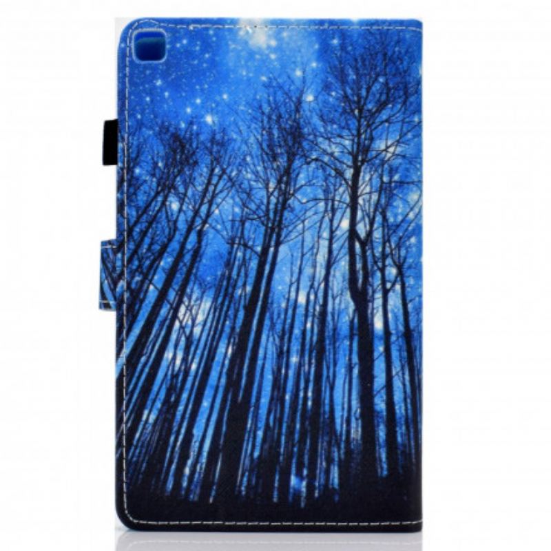 Capa Folio Para Samsung Galaxy Tab A7 (2020) Floresta Noturna