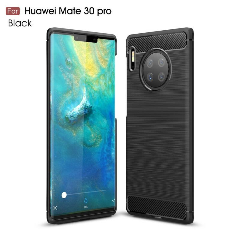 Capa Para Huawei Mate 30 Pro Fibra De Carbono Escovada