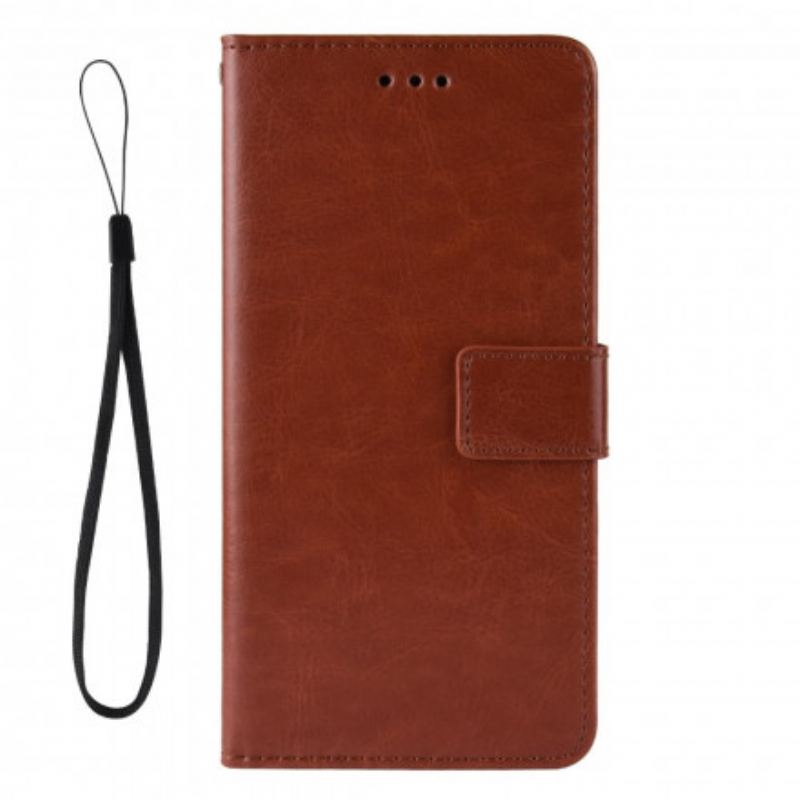 Capa Flip Para Vivo V21 5G Couro Falso Chamativo