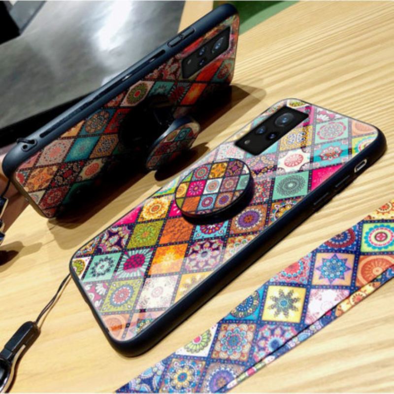 Capa Para Vivo V21 5G Suporte Magnético Patchwork