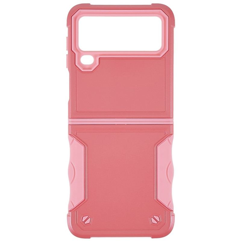 Capa Para Samsung Galaxy Z Flip 4 De Couro Botão Híbrido