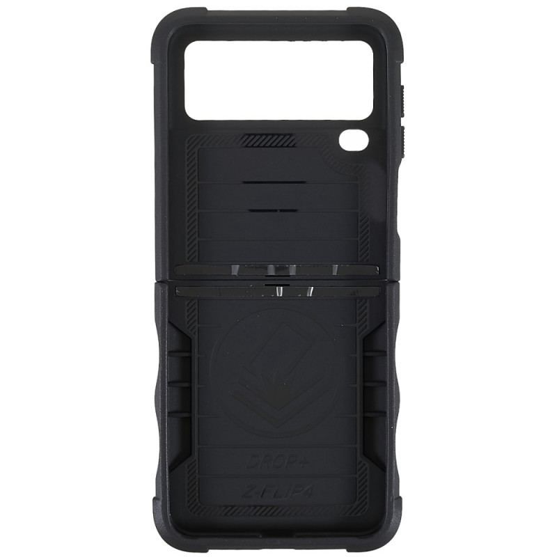 Capa Para Samsung Galaxy Z Flip 4 De Couro Botão Híbrido