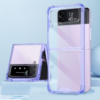 Capa Para Samsung Galaxy Z Flip 4 De Couro Cantos Reforçados Gkk Transparentes