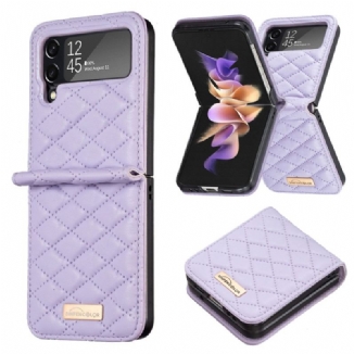 Capa Para Samsung Galaxy Z Flip 4 De Couro Cor Binfen Acolchoada