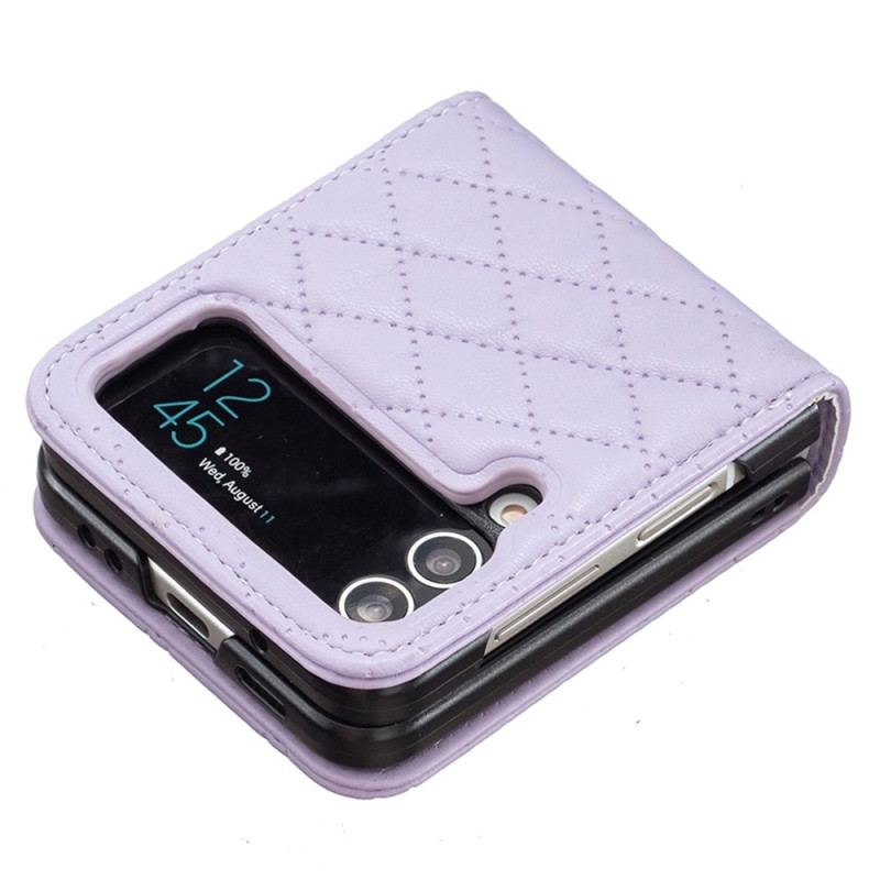 Capa Para Samsung Galaxy Z Flip 4 De Couro Cor Binfen Acolchoada