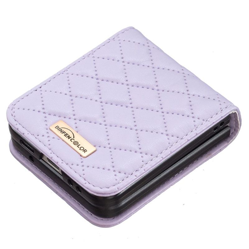 Capa Para Samsung Galaxy Z Flip 4 De Couro Cor Binfen Acolchoada