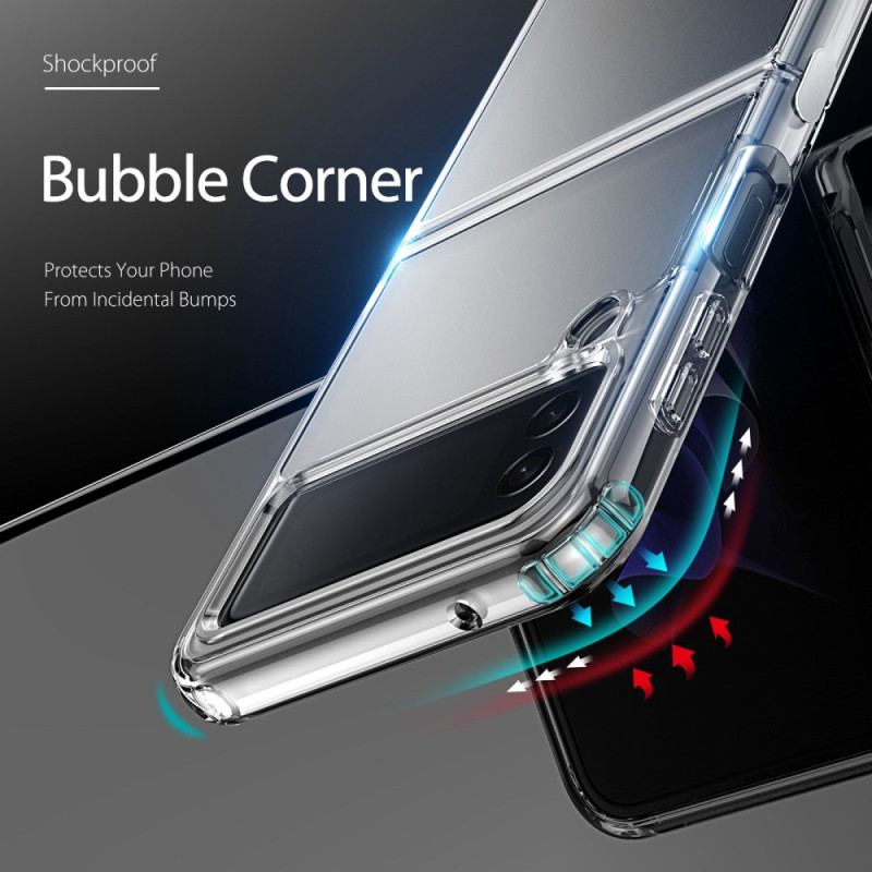 Capa Para Samsung Galaxy Z Flip 4 De Couro Dux Ducis Transparente