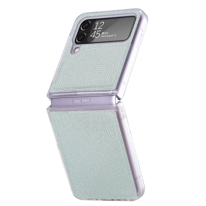 Capa Para Samsung Galaxy Z Flip 4 De Couro Estilo Cobra Em Silicone Transparente