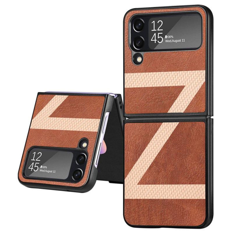 Capa Para Samsung Galaxy Z Flip 4 De Couro Estilo Couro Design Z