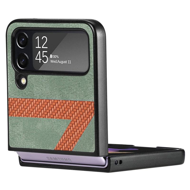 Capa Para Samsung Galaxy Z Flip 4 De Couro Estilo Couro Design Z