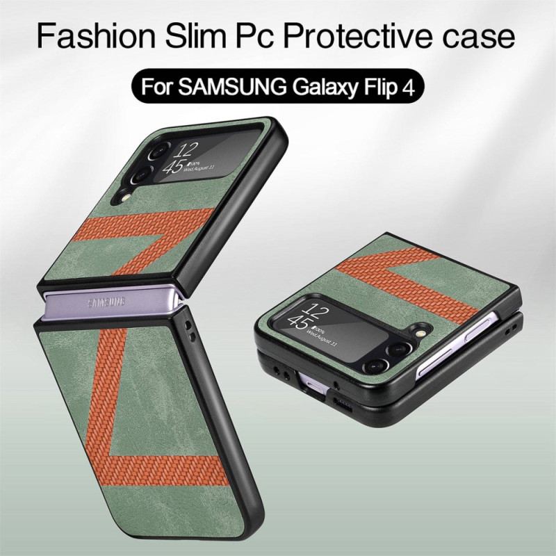 Capa Para Samsung Galaxy Z Flip 4 De Couro Estilo Couro Design Z