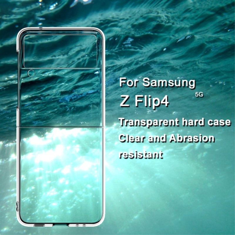 Capa Para Samsung Galaxy Z Flip 4 De Couro Imak Transparente