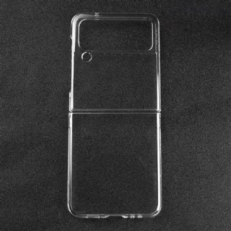 Capa Para Samsung Galaxy Z Flip 4 De Couro Plástico Transparente