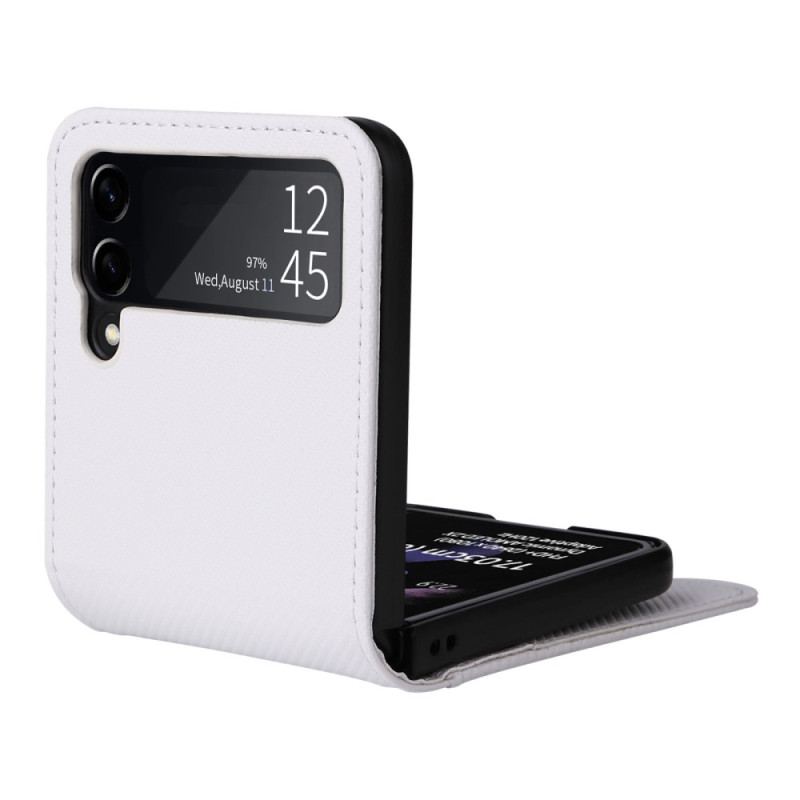 Capa Para Samsung Galaxy Z Flip 4 De Couro Porta-cartões Retrô Com Efeito De Couro