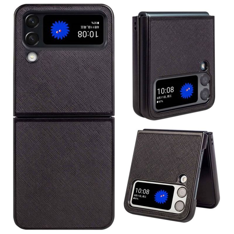 Capa Para Samsung Galaxy Z Flip 4 De Couro Couro Sintético Texturizado