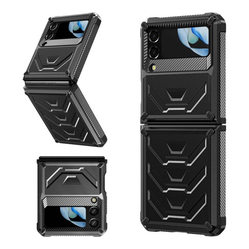 Capa Para Samsung Galaxy Z Flip 4 De Couro Super Resistente