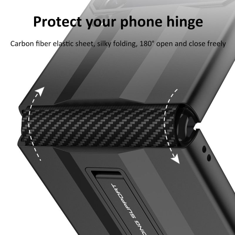 Capa Para Samsung Galaxy Z Flip 4 De Couro Suporte Integrado Gkk