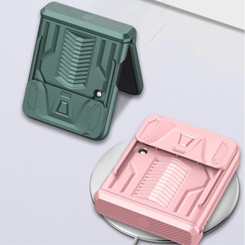 Capa Para Samsung Galaxy Z Flip 4 De Couro Ultra Resistente Gkk