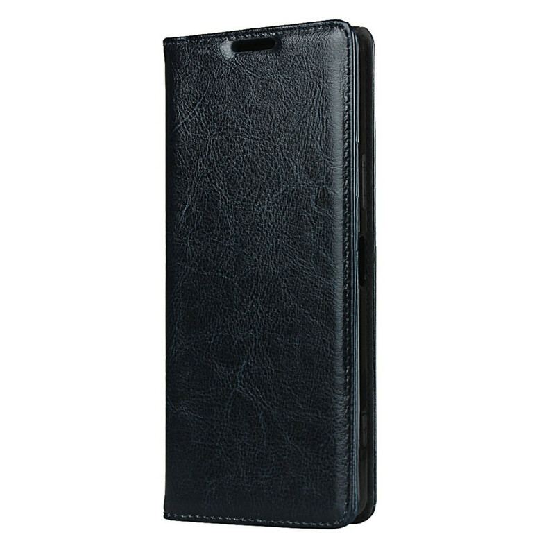 Capa De Celular Para Sony Xperia 1 II Flip Couro Genuíno Puro