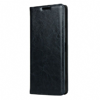 Capa De Celular Para Sony Xperia 1 II Flip Couro Genuíno Puro