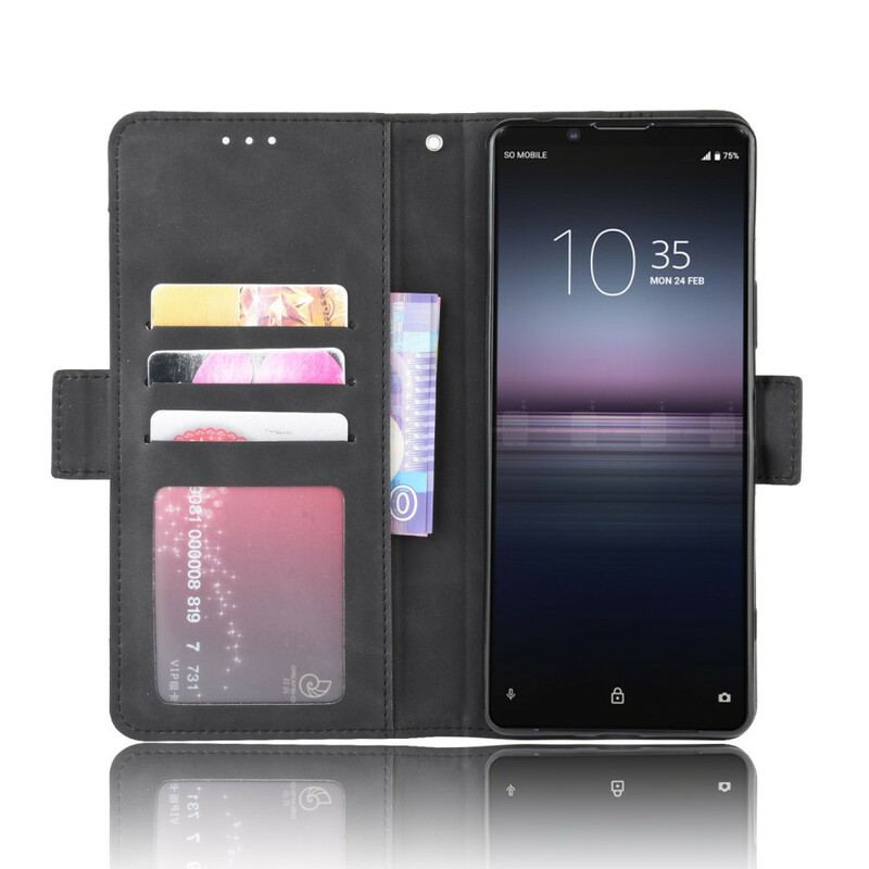 Capa De Couro Para Sony Xperia 1 II Multi-card Premier Class