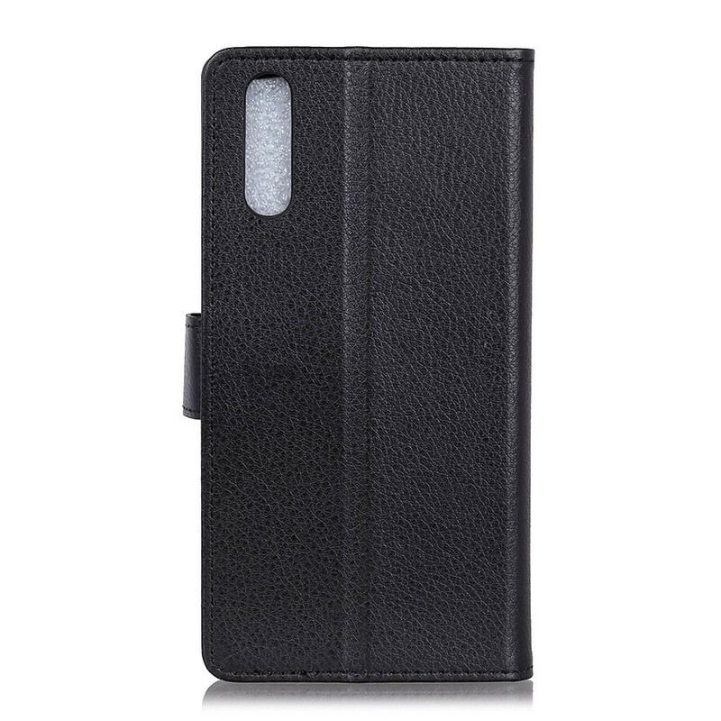 Capa Flip Para Sony Xperia 1 II Couro Sintético De Lichia