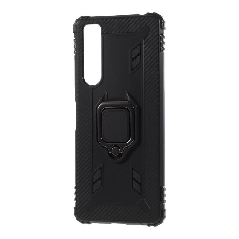 Capa Para Sony Xperia 1 II Anel E Fibra De Carbono