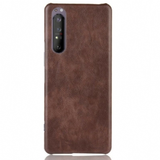 Capa Para Sony Xperia 1 II Efeito Couro Lichia