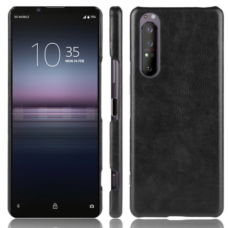 Capa Para Sony Xperia 1 II Efeito Couro Lichia