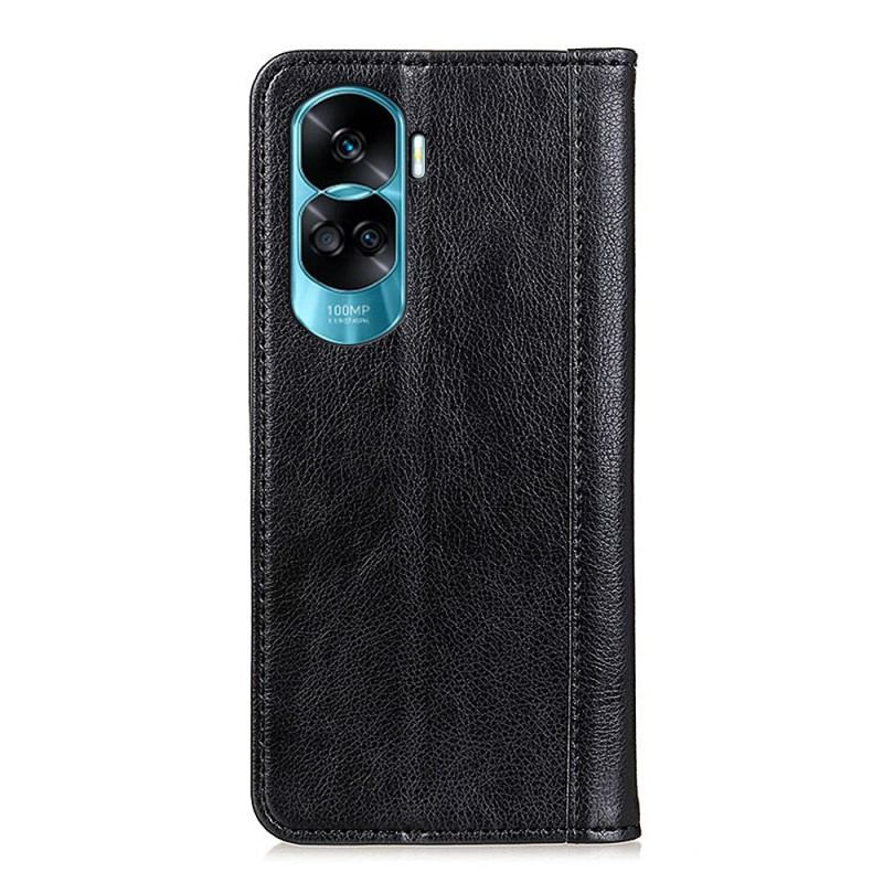 Capa De Celular Para Honor 90 Lite Flip Couro Dividido