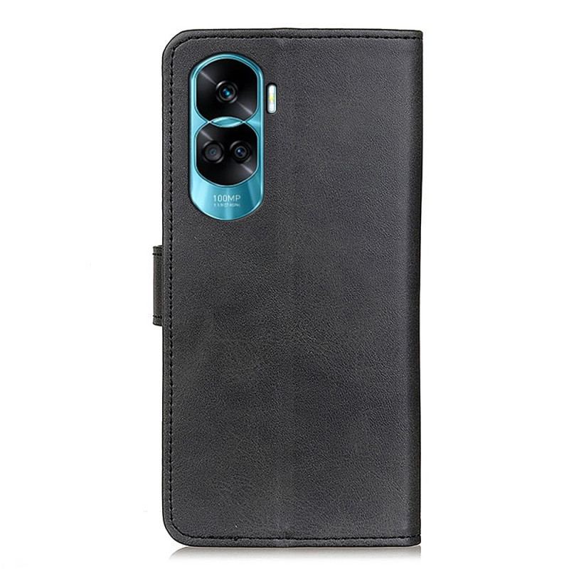 Capa Flip Para Honor 90 Lite Couro Sintético Fosco