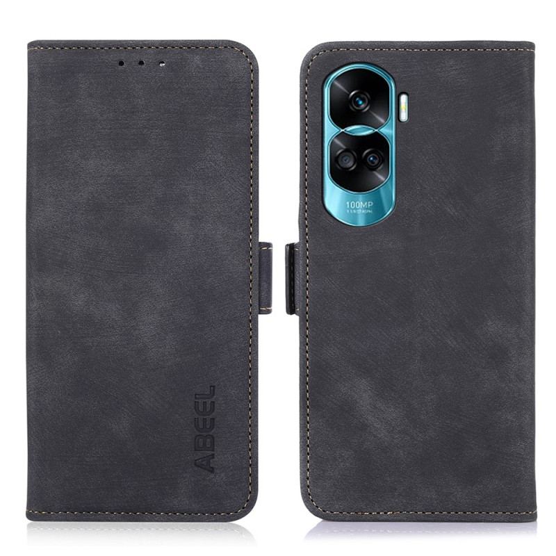 Capa Flip Para Honor 90 Lite Estilo Camurça Abeel