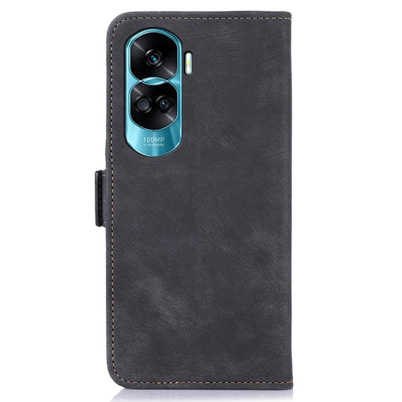 Capa Flip Para Honor 90 Lite Estilo Camurça Abeel