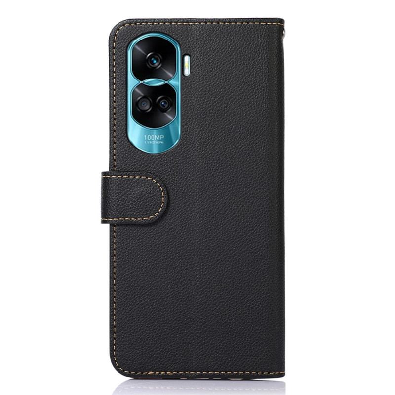 Capa Folio Para Honor 90 Lite Estilo Lichia Rfid Khazneh