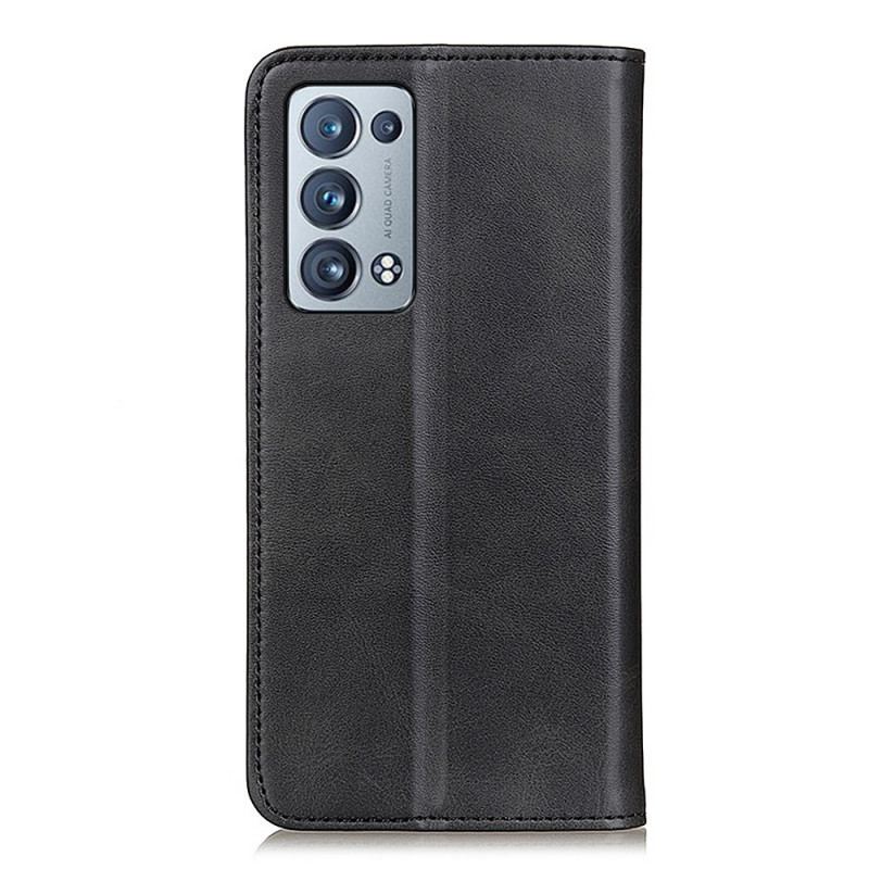 Capa De Celular Para Oppo Reno 6 Pro 5G Flip Couro Rachado