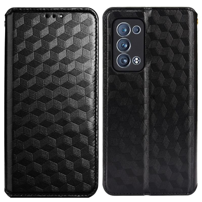 Capa De Celular Para Oppo Reno 6 Pro 5G Flip Cubos 3d