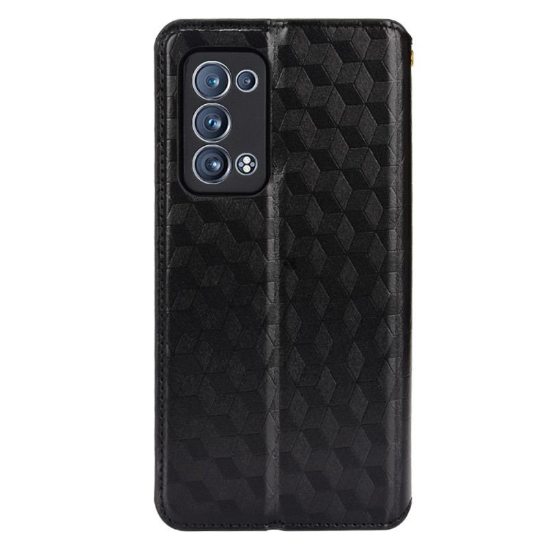 Capa De Celular Para Oppo Reno 6 Pro 5G Flip Cubos 3d