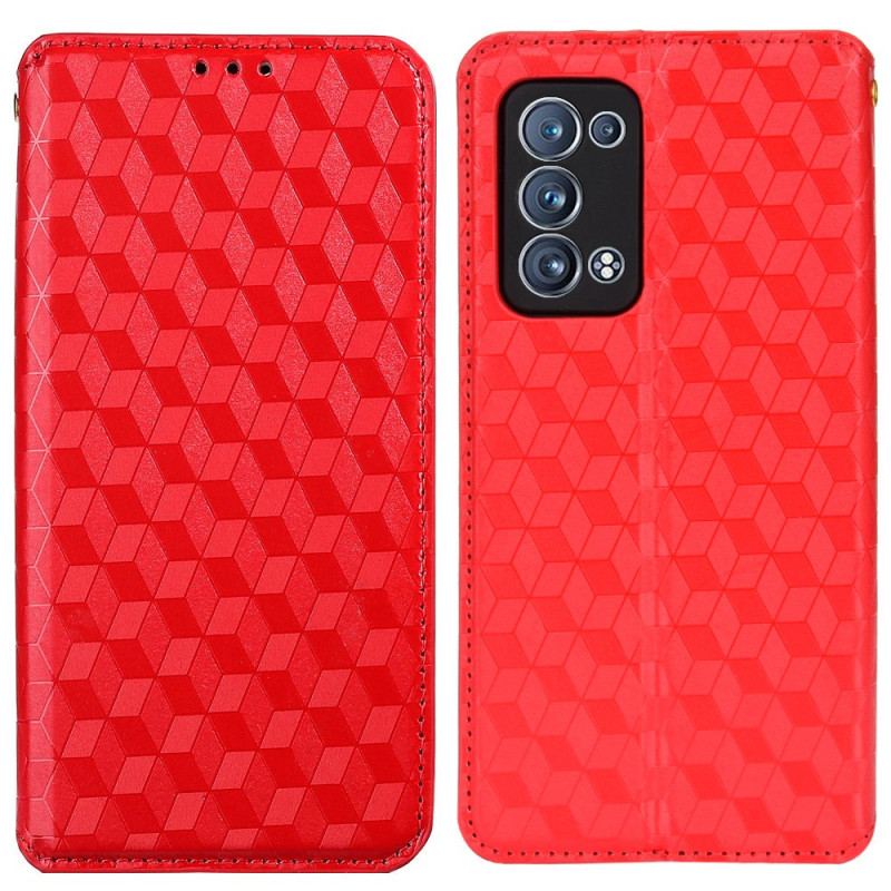 Capa De Celular Para Oppo Reno 6 Pro 5G Flip Cubos 3d