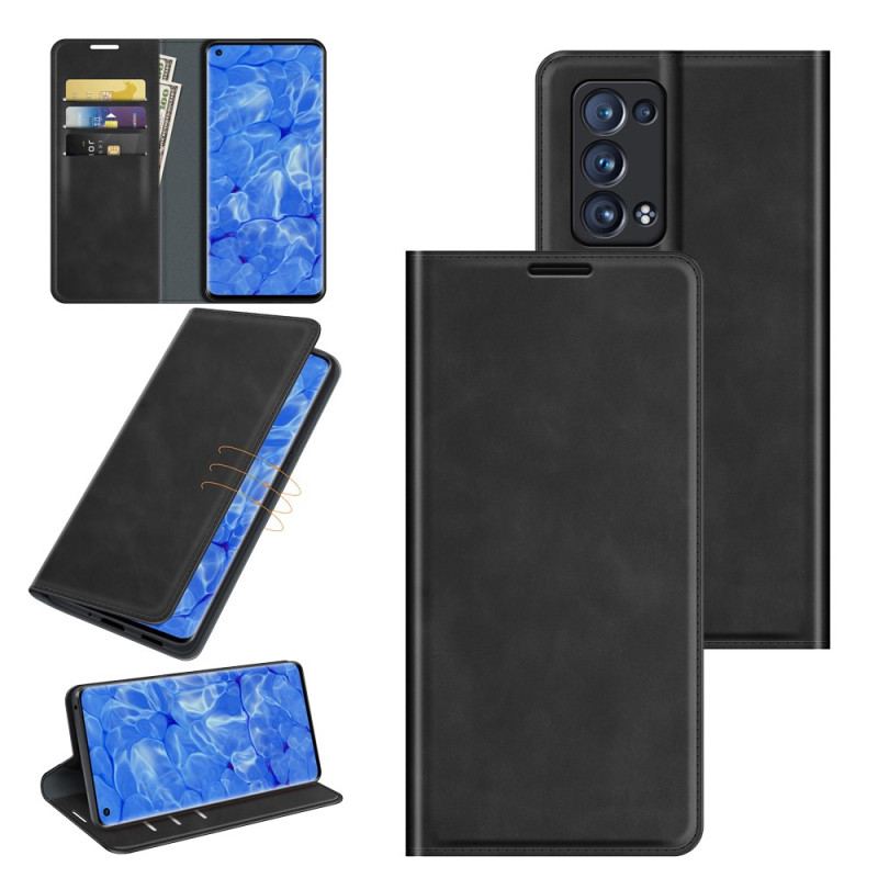 Capa De Celular Para Oppo Reno 6 Pro 5G Flip Suavidade Ao Toque Da Pele