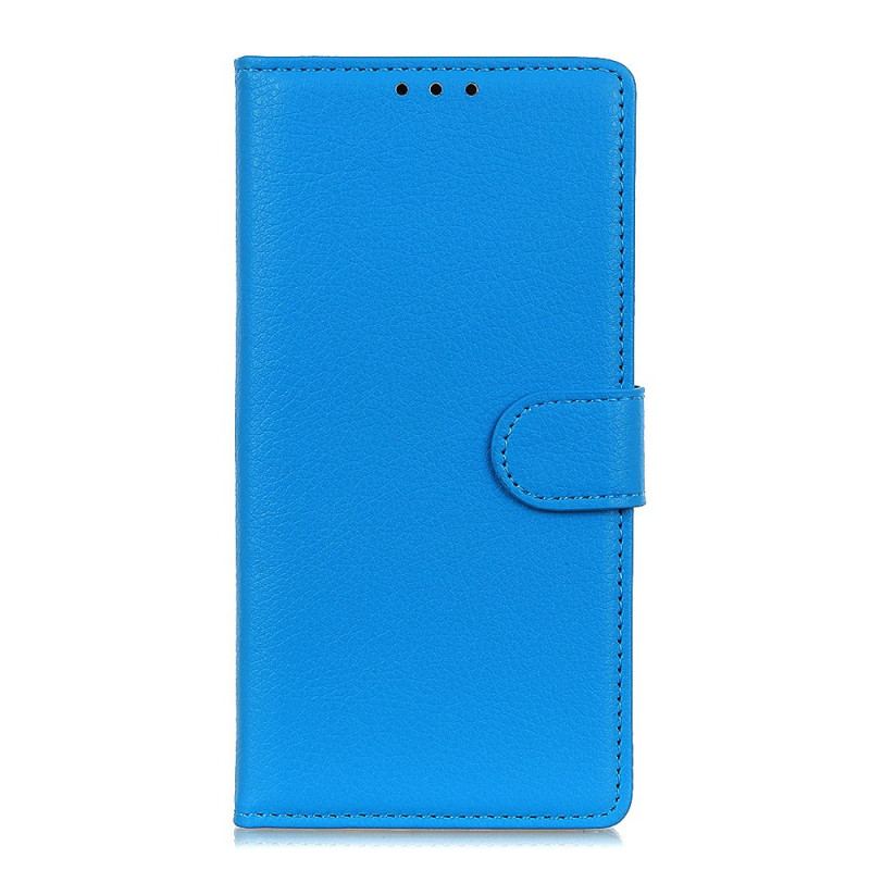 Capa Em Pele Para Oppo Reno 6 Pro 5G Couro Sintético De Lichia