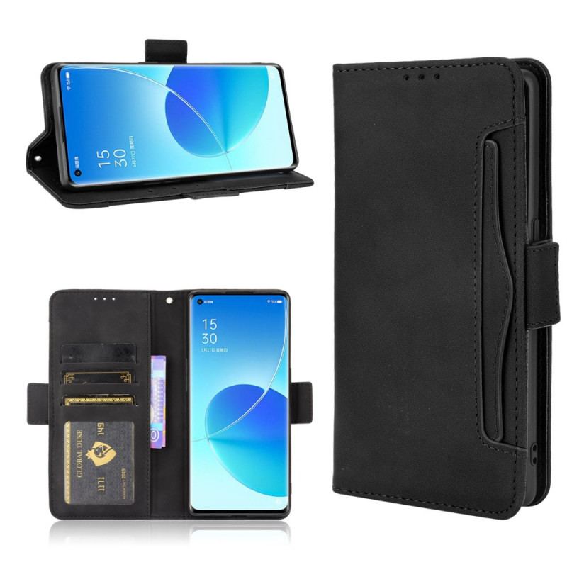 Capa Flip Para Oppo Reno 6 Pro 5G Cartões Múltiplos