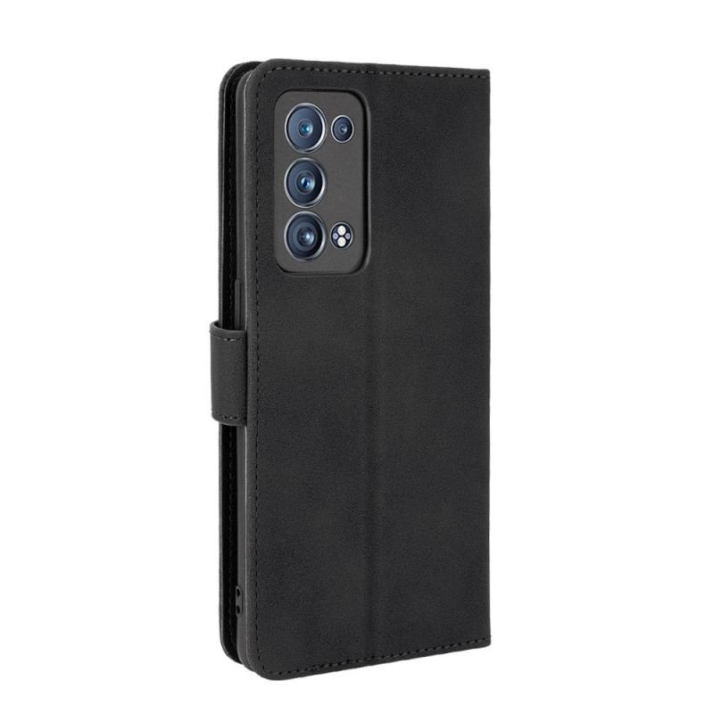 Capa Flip Para Oppo Reno 6 Pro 5G De Cordão Correia De Cor De Couro Sintético