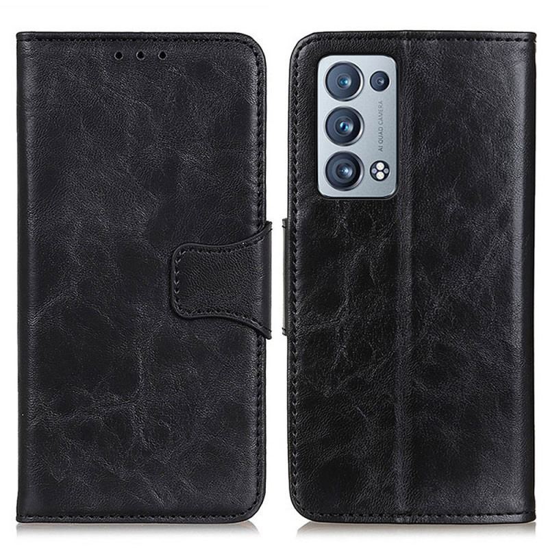 Capa Flip Para Oppo Reno 6 Pro 5G Fecho Patente Reversível