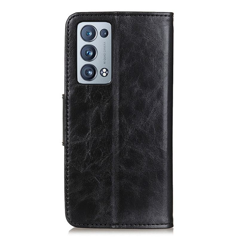 Capa Flip Para Oppo Reno 6 Pro 5G Fecho Patente Reversível