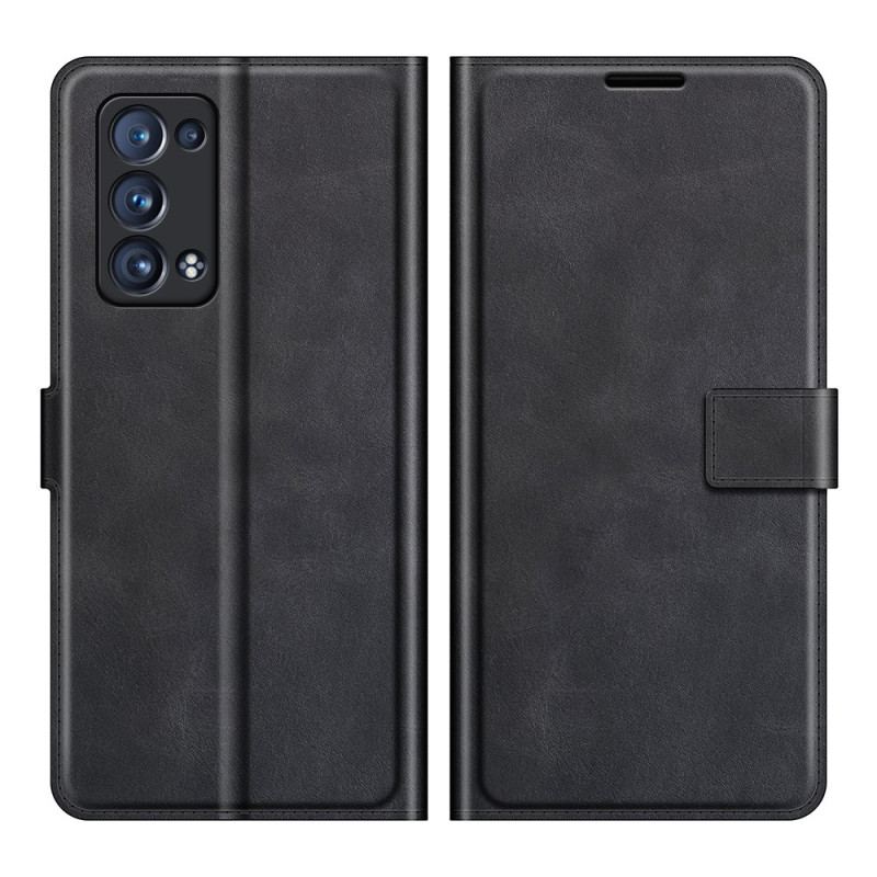 Capa Flip Para Oppo Reno 6 Pro 5G Suavidade Ao Toque Da Pele