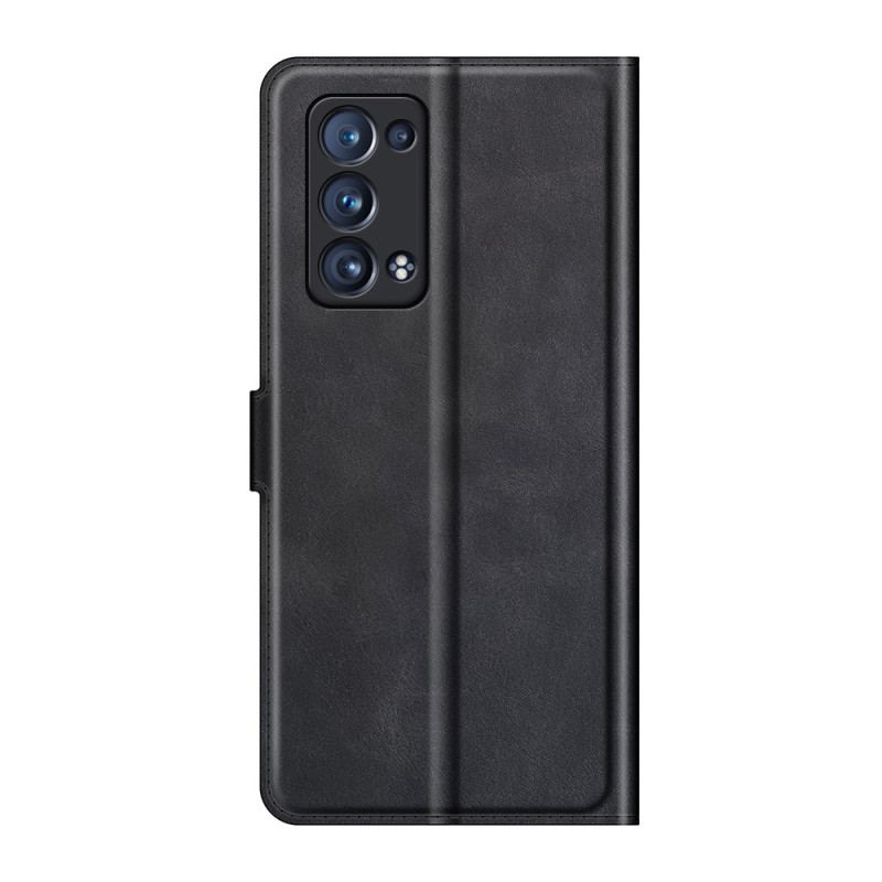 Capa Flip Para Oppo Reno 6 Pro 5G Suavidade Ao Toque Da Pele