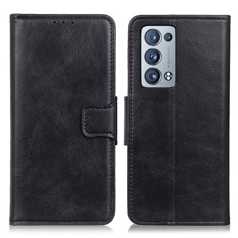 Capa Folio Para Oppo Reno 6 Pro 5G Cavalo Louco Preto