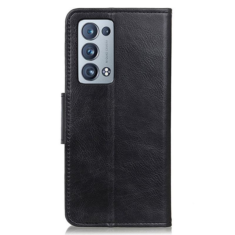 Capa Folio Para Oppo Reno 6 Pro 5G Cavalo Louco Preto